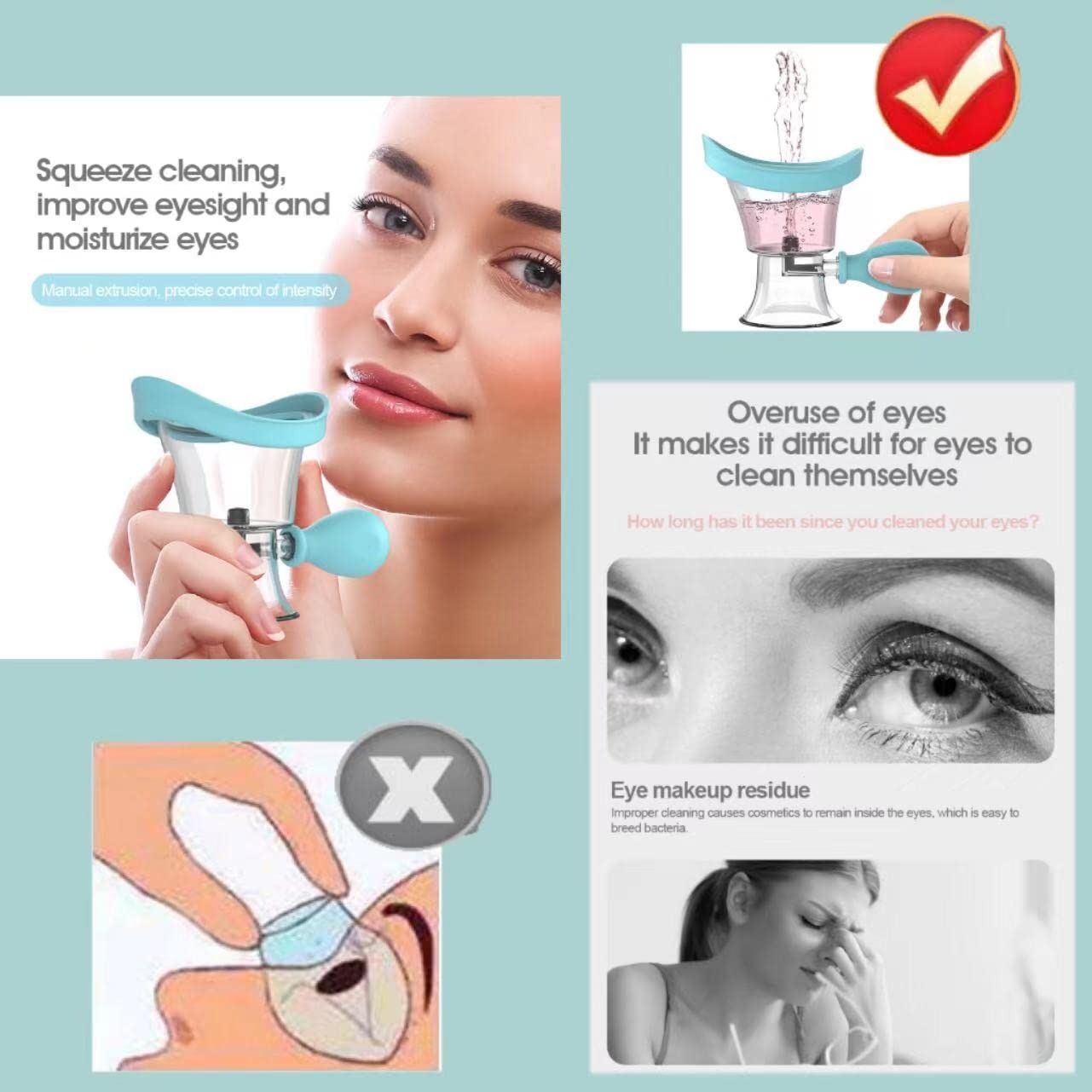 Rinsivo eye-rinse kit shown with its product accessories