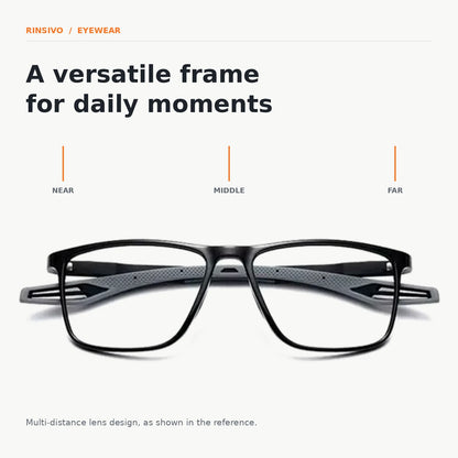 Black frame with multi-distance design presentation