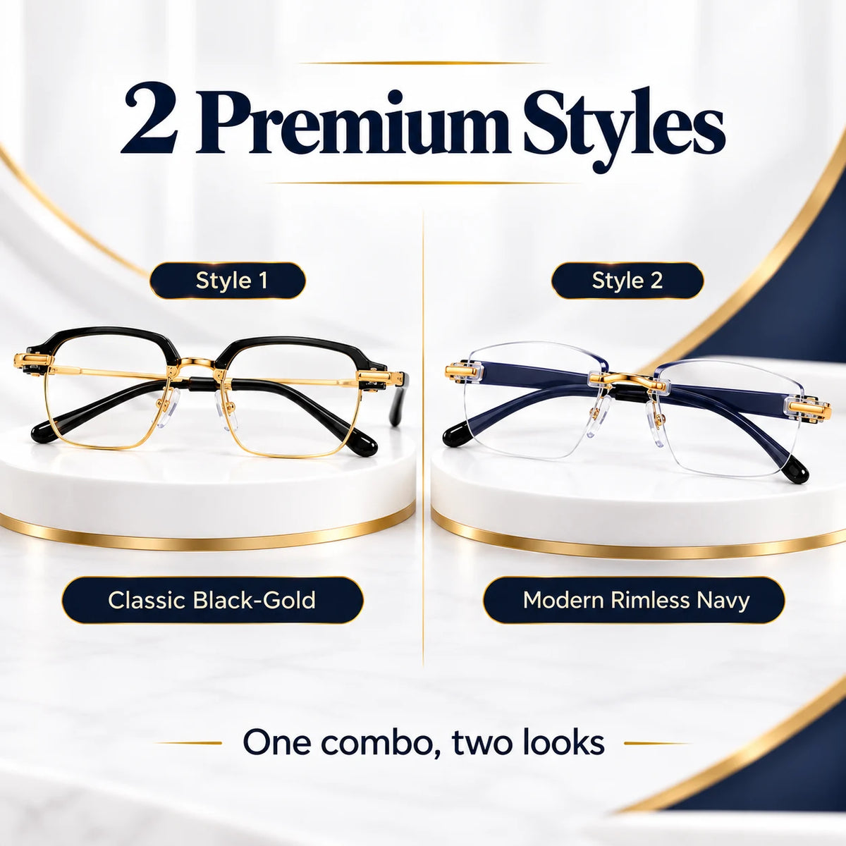 Two included frame styles displayed side by side